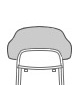 high stool AF08 567x999mm Height: Chair:999mm Seat:650mm