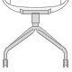 silla con base giratoria BL5P13K con base giratoria