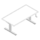 desk manual height adjustment 650-1000 mm BOC04 1600x800mm