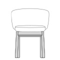 chair with wooden base GRP9 550x510mm