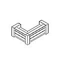 banque d'accueil modulaire LAV17L 2908x2208mm