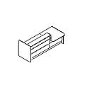 banque d'accueil modulaire LAV21L 2666x1114mm