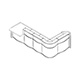 banque d'accueil  forme organique LUV47P 3310x1103mm