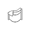banque d'accueil  forme organique LUV49P 858x925mm
