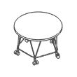 table basse PT52 ᴓ520mm H:350mm