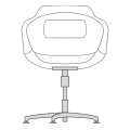 silla con base metálica UFP11 600x600mm