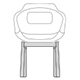 chair with wooden base UFP15 604x606mm