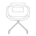 Stuhl mit Metallgestell UFP17 600x600mm