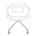 silla con base metálica UFP18K 600x600mm