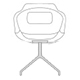 silla con base metálica UFP19 600x600mm