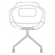 Stuhl mit Metallgestell UFP19K 620x620mm