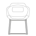 silla con base metálica UFP5 620x620mm