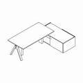 desk with height adjustment V06PR 2568x1800mm