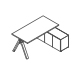 desk with storage V163P 1600x1300mm