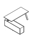 desk with storage V184L 1800x1700mm