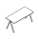 table haute V2019 2000x1000mm