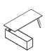 desk with storage V204LM 2000x1700mm