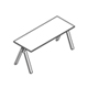 table haute V209M 2000x800mm
