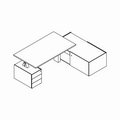 desk with height adjustment V37PR 2540x1800mm