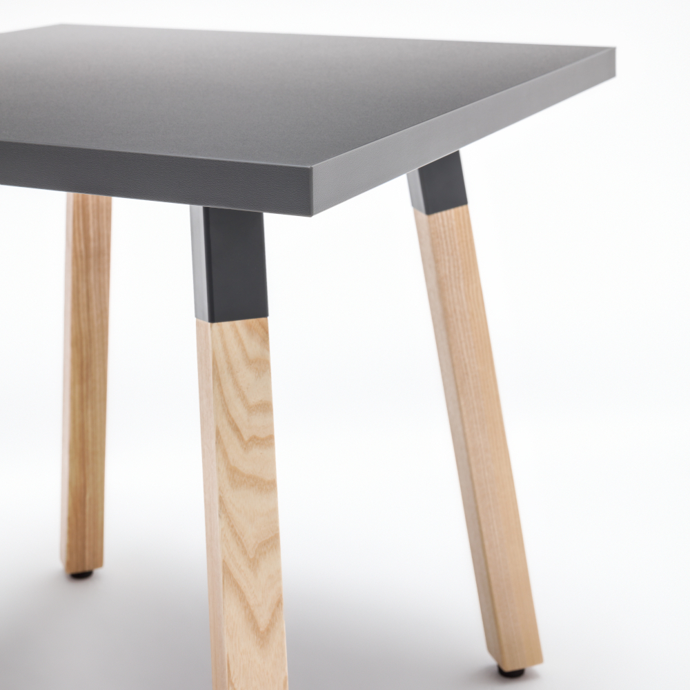 Coffee table with wooden legs