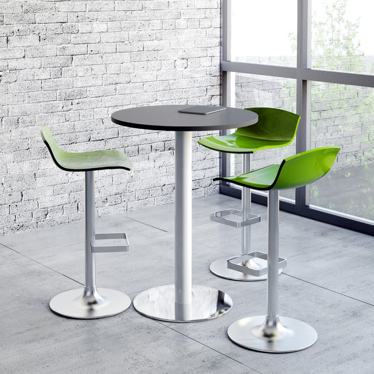Table with disc leg