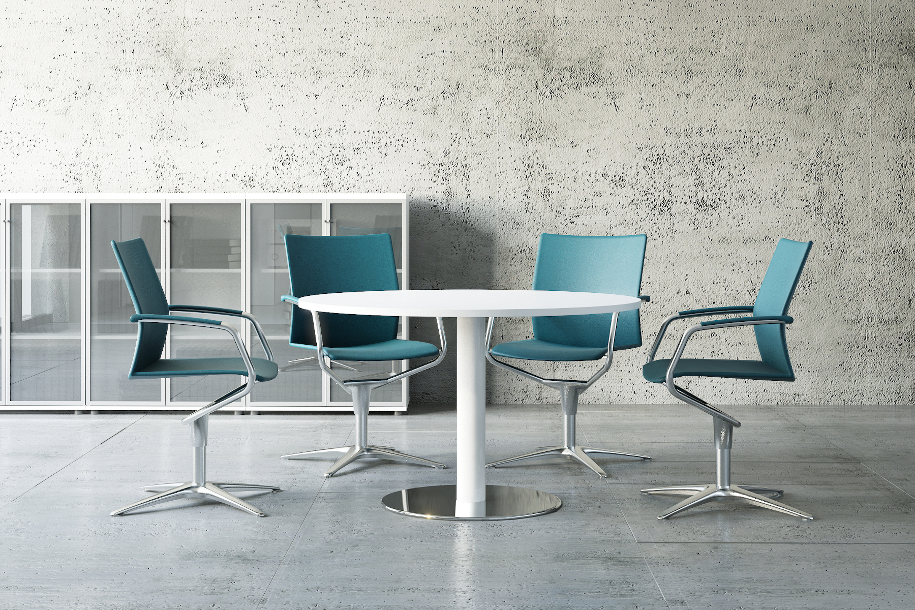 Table with disc leg