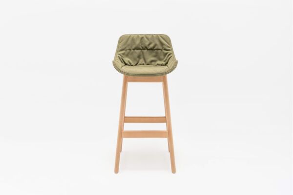 Baltic Soft Duo taburete alto silla con base de madera