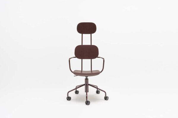 New School plywood chair with headrest with height adjustment