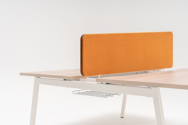 Sonic acoustic panels for desks with sliding worktops