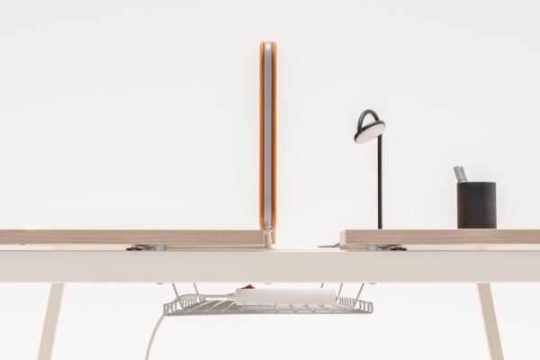 Twin panels for desks with sliding worktops