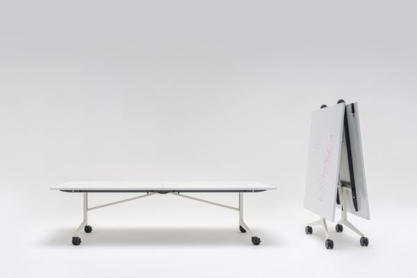 Plex whiteboard folding table
