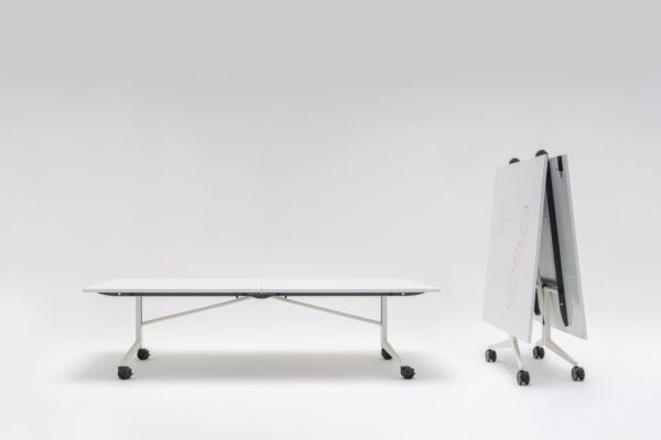Plex mesa de conferencias con superficie de pizarra blanca