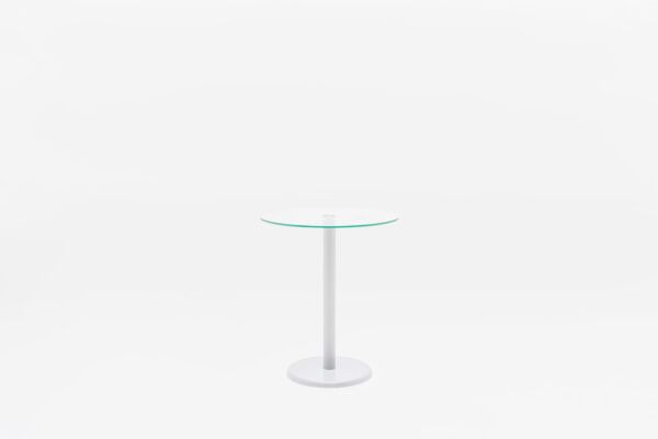 Tack table avec plateau en verre