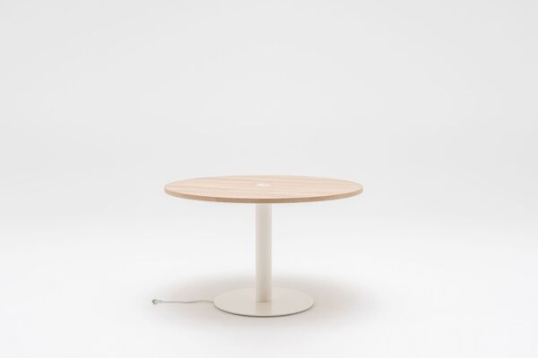Tack table table with glass top