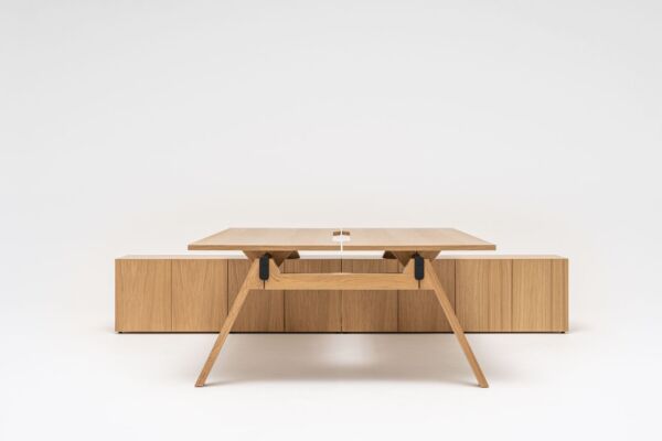 Viga bench desk with storage