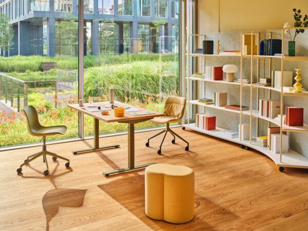 BASE Tavola Oscillante In Bambù Per Scrivania In Piedi – Movimento 360° Antiscivolo, Accessorio Ufficio