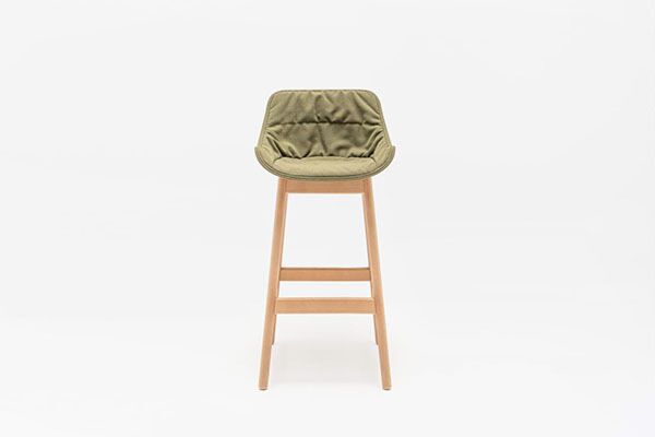 Baltic Soft Duo - Barhocker mit Holzbasis