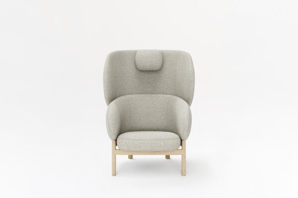 Grace 2 - fauteuil avec appuie-tête pietement bois