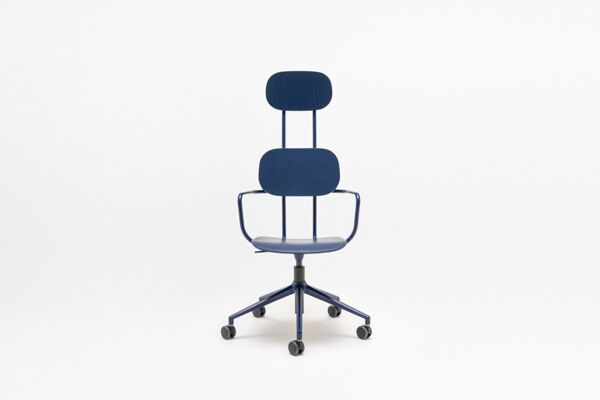 New School - chaise réglable en hauteur en contreplaqué avec appuie-tête