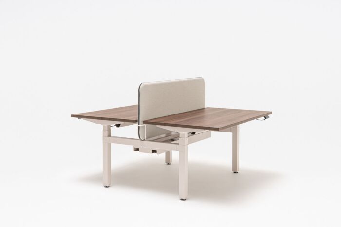 Ogi Drive Bench with common cable tray - bench desk electric height adjustment, single-motor frame