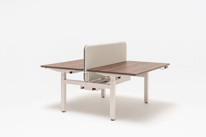 Ogi Drive Bench with common cable tray - bench desk electric height adjustment, single-motor frame