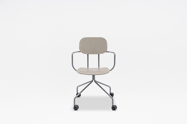New School - plywood chair fixed base with castors