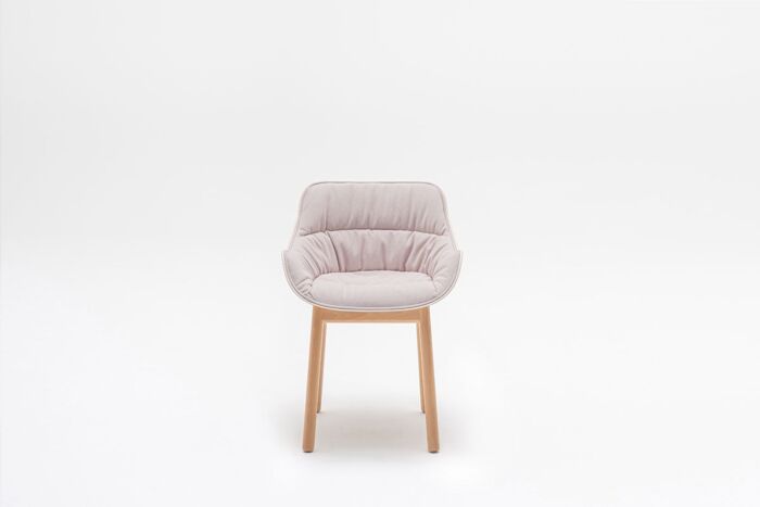 Baltic Soft Duo - chaise avec pietement bois