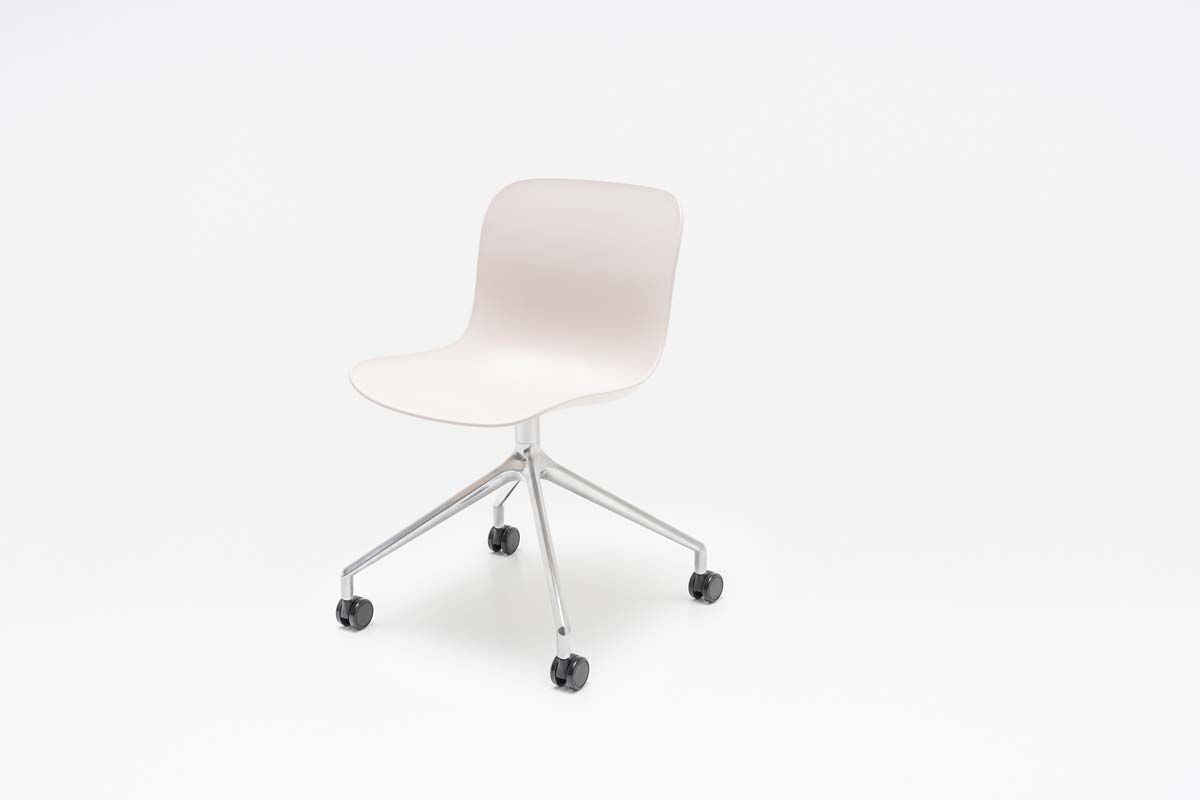 chair polished aluminium base Baltic 2 Basic