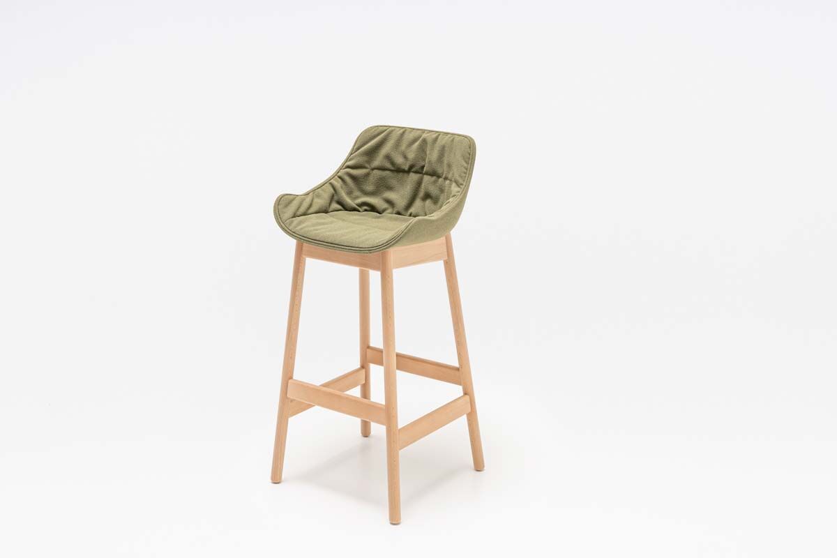 taburete alto silla con base de madera Baltic Soft Duo