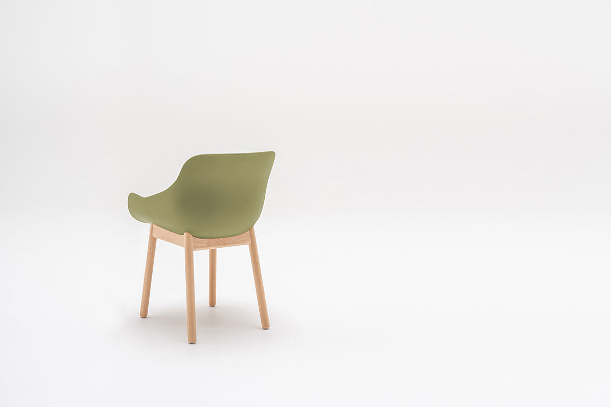 sedia con base in legno Baltic Basic
