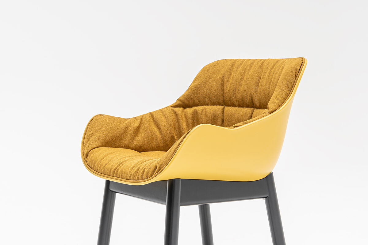 silla con base de madera Baltic Soft Duo