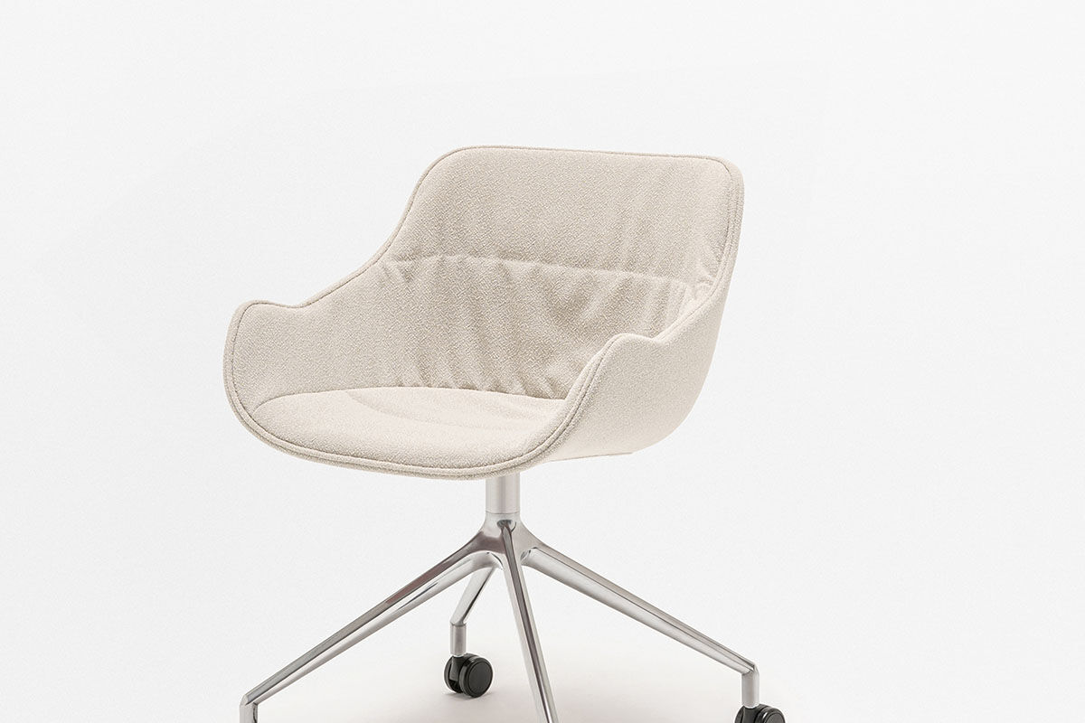 sedia con base in alluminio lucidato Baltic Soft Duo