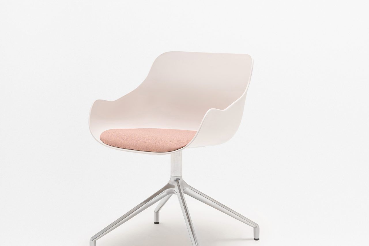 chair polished aluminium base Baltic Remix