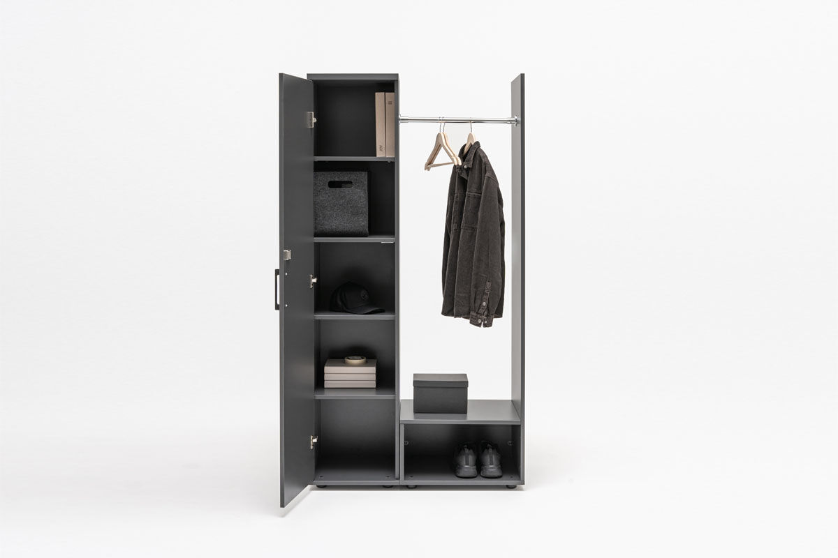 clothes rack attached to cabinets Standard